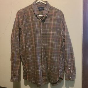 Plaid Polo Ralph Lauren Shirt Brown Purple Yellow